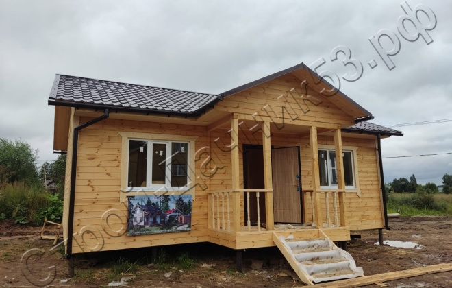 1 Каркасно-щитовой дом  Д-3, 9х8.5м, 67.5  М², Тверская область, Калязинский район, деревня Ярославищи. (14)